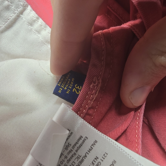 Polo by Ralph Lauren Rose Red Flat-Front Chino Shorts - Picture 6 of 10